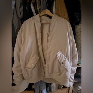 Sincerely Jules Women’s Satin Chic Bomber Jacket Size Large